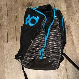 Bags | Nike Kd Max Air Viii Basketball Backpack Black Blue | Poshmark